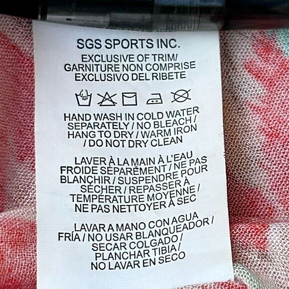 Body Glove Coral Print Cover Up One Size Orange Coral Palm Tree Print - Picture 16 of 16